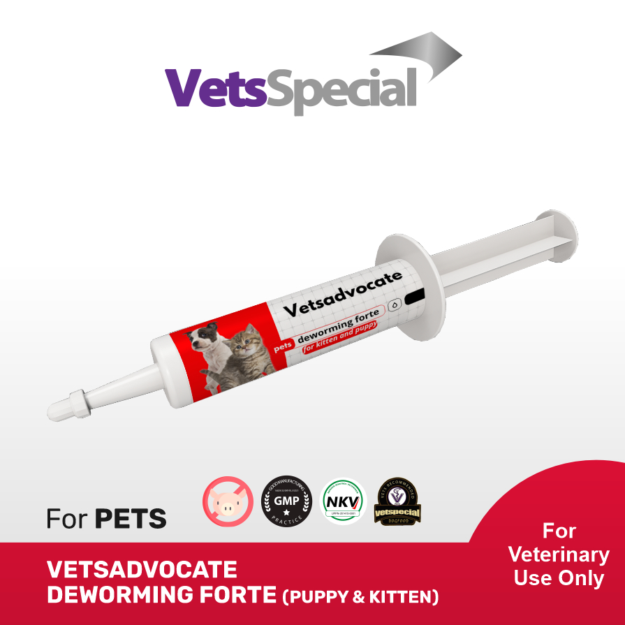 id-11134207-7rask-m4pj5mcjax6g92.jpg VETS ADVOCATE - DEWORMING FORTE FOR KITTEN AND PUPPY 10ML - Vitamin Untuk Mencegah Berbagai Infeksi Parasit - Image 1